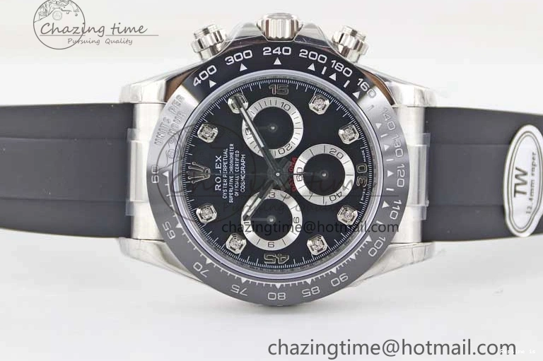 1218 Breathable Daytona 116519 SS TWF 1:1 Best Edition 904L Steel Black Diamonds Dial on Oysterflex Strap A 2413